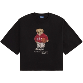 Polo Ralph Lauren Rhinestone Polo Bear T-shirt, Polo Black